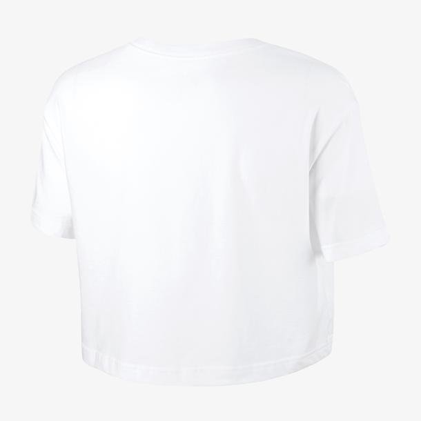 Nike Sportswear Essential Crop Kadın Beyaz Günlük T-Shirt