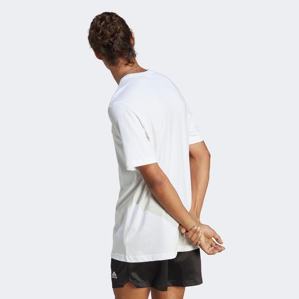 adidas Essentials Long-Sleeve Erkek Beyaz Günlük T-Shirt