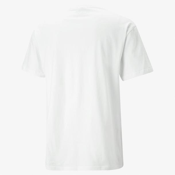 Puma Showcase Erkek Beyaz Bisiklet Yaka T-Shirt