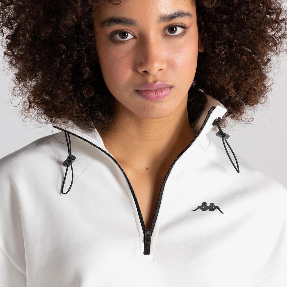 Kappa Authentıc Letia Kadın Beyaz Günlük Sweatshirt