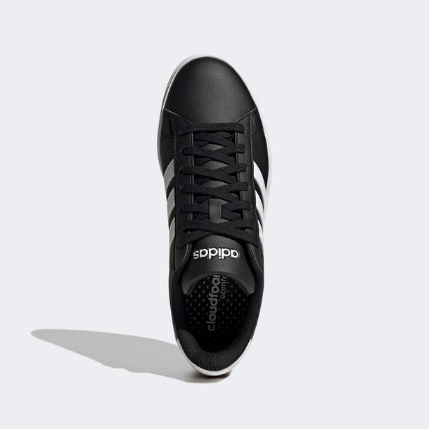adidas Grand Court Cloudfoam Comfort Erkek Siyah Günlük Spor Ayakkabı