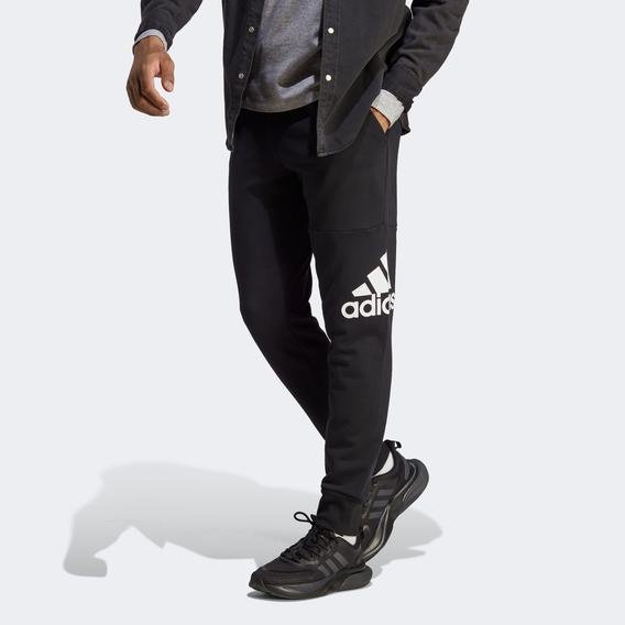 adidas Essentials French Terry Tapered Cuff Logo Erkek Siyah Günlük Eşofman Altı