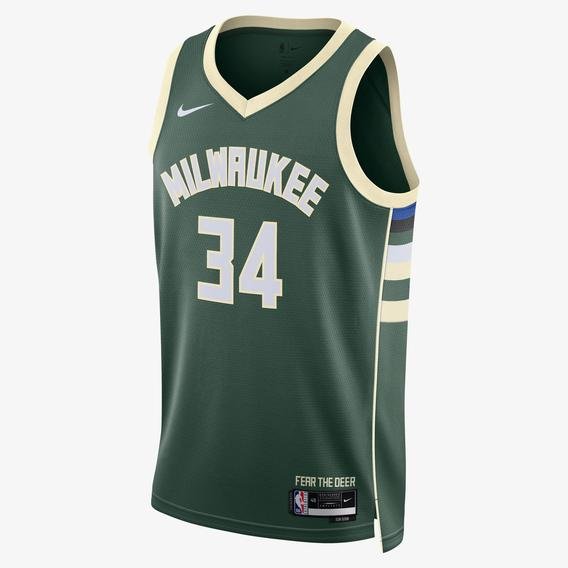 Nike Milwaukee Bucks Erkek Yeşil Basketbol Forması