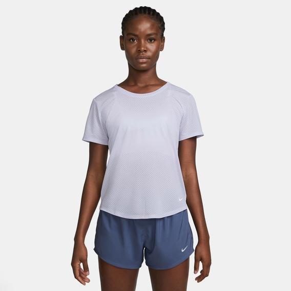 Nike Dri-Fit One Breathe Kadın Mor Antrenman T-Shirt