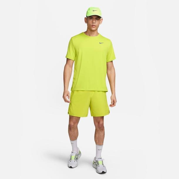 Nike Dri-Fit Uv Miler Ss Erkek Yeşil Antrenman T-Shirt