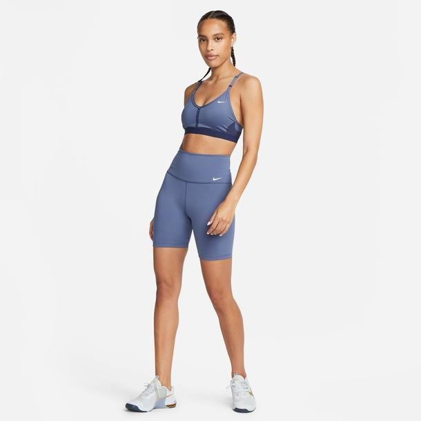 Nike Dri-Fit Indy V-Neck Kadın Mavi  Antrenman Bra