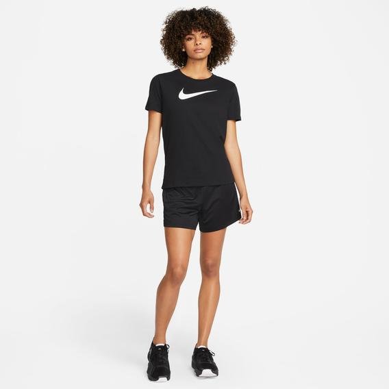 Nike Dri-Fit Swoosh Kadın Siyah Antrenman T-Shirt
