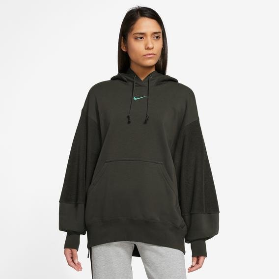 Nike Sportswear Everyday Modern Fleece Kadın Yeşil Günlük Sweatshirt