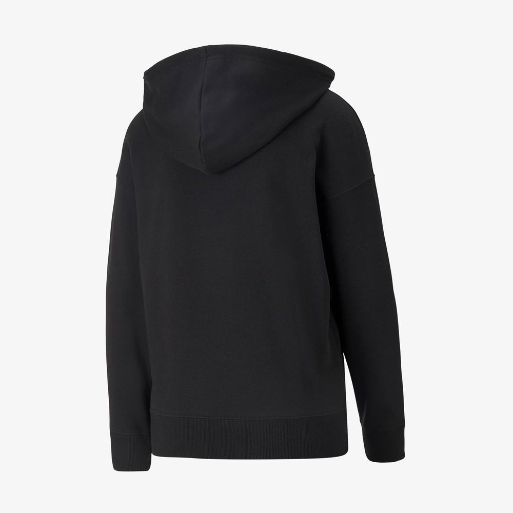 Puma Brand Love Metallic Logo Kadın Siyah Günlük Sweatshirt