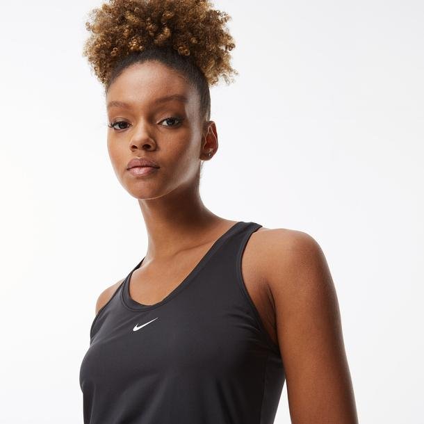Nike One Df Slim Kadın Siyah Antrenman T-Shirt