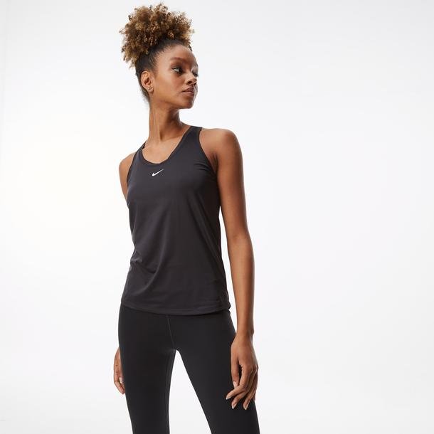 Nike One Df Slim Kadın Siyah Antrenman T-Shirt