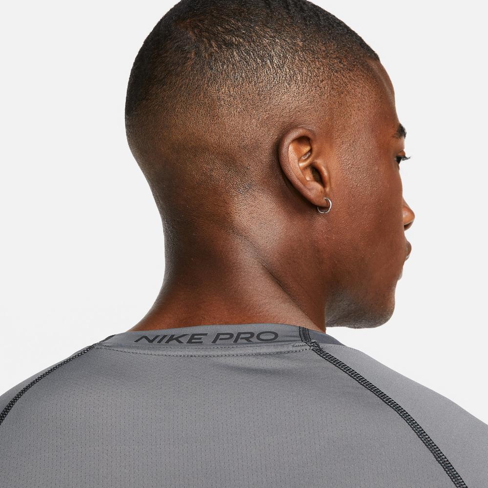 Nike Pro Dri-Fit Top Short Sleeve Erkek Gri Antrenman T-Shirt