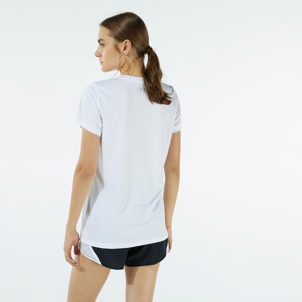Under Armour Tech - Solid Kadın Beyaz Antrenman T-Shirt