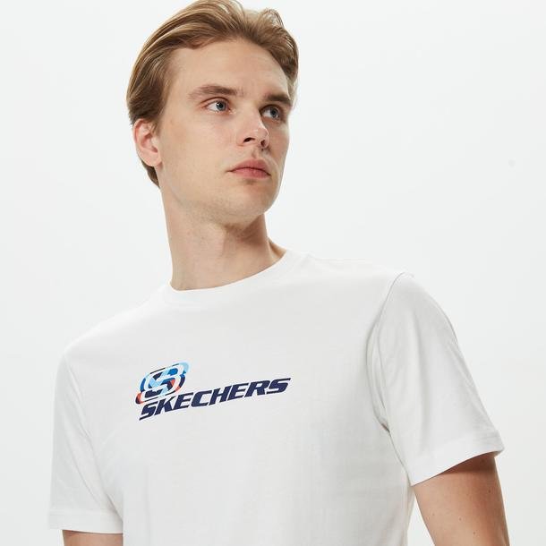 Skechers Graphic Neck Erkek Bej Günlük T-Shirt