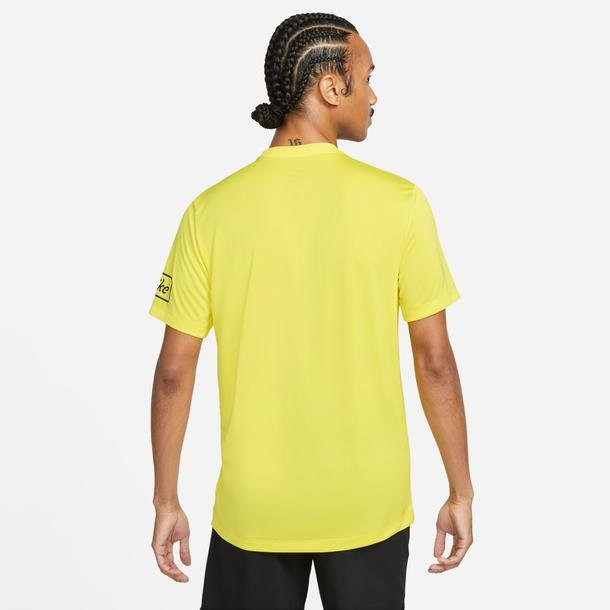 Nike M Nk Df Rlgd Body Shop Erkek Sarı T-Shirt