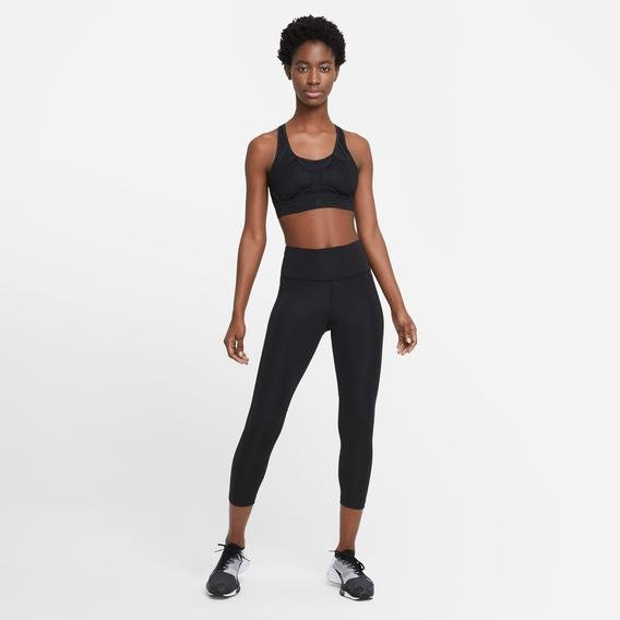 Nike Dri-Fit Fast Crop Kadın Siyah Koşu Taytı