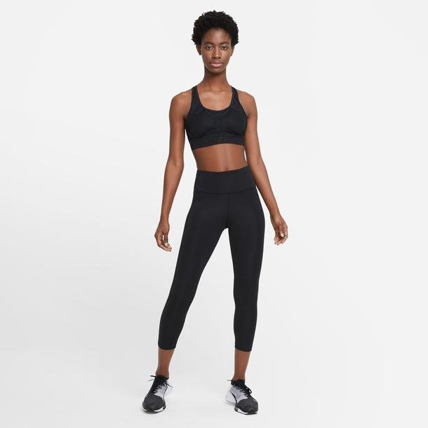 Nike Dri-Fit Fast Crop Kadın Siyah Koşu Taytı