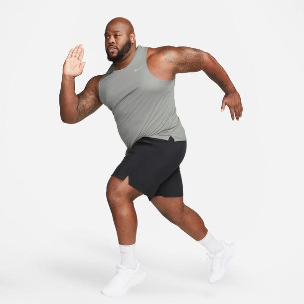 Nike Dri-Fit Miler Run Erkek Gri Koşu Atleti