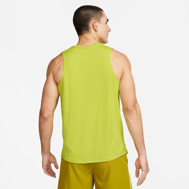 Nike M Nk Df Mıler Tank Erkek Sarı Antrenman T-Shirt