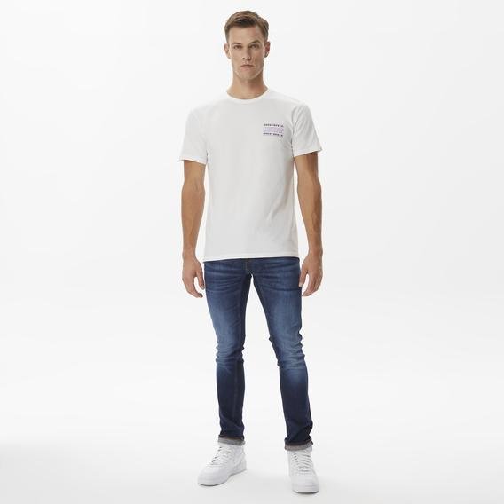 Quiksilver Warped Frames Erkek Beyaz Günlük T-Shirt