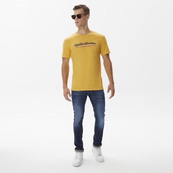 Quiksilver Between The Lines Erkek Sarı Günlük T-Shirt