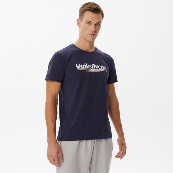 Quiksilver Between The Lines Erkek Lacivert Günlük T-Shirt