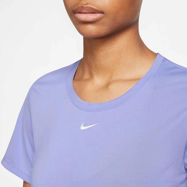 Nike W Nk One Df Ss Std Top Kadın Mor T-Shirt