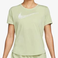 Nike Swoosh Run Ss Top Kadın Siyah Koşu T-Shirt