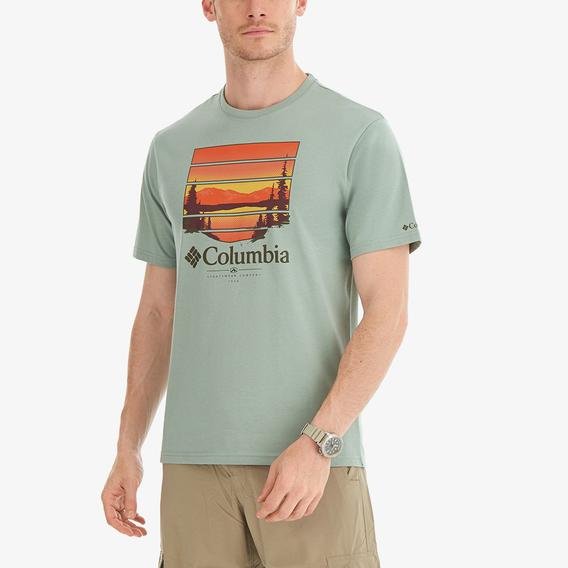 Columbia Csc Colorful Vista Erkek Yeşil Günlük T-Shirt