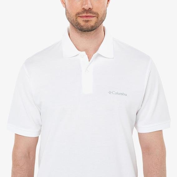 Columbia Cascade Range Solid II Erkek Beyaz Outdoor Polo T-Shirt