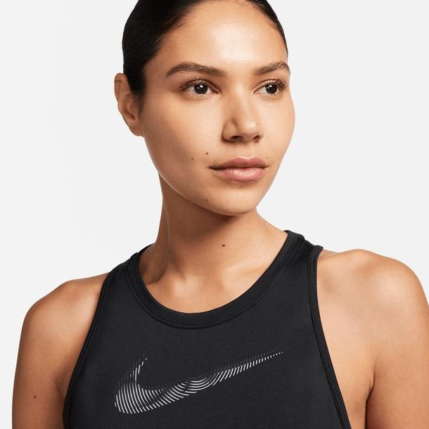 Nike Dri-Fit Swoosh Kadın Siyah Koşu Atleti