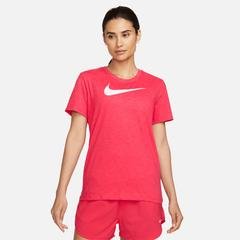 Nike Dri-Fit Swoosh Kadın Siyah Antrenman T-Shirt