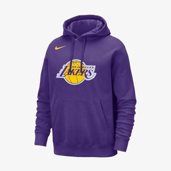 Nike Los Angeles Lakers Club Pullover Erkek Mor Günlük Sweatshirt