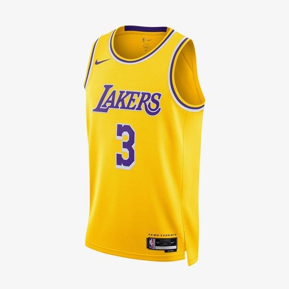 Nike Los Angeles Lakers Dri-Fit NBA Erkek Sarı Basketbol Forması