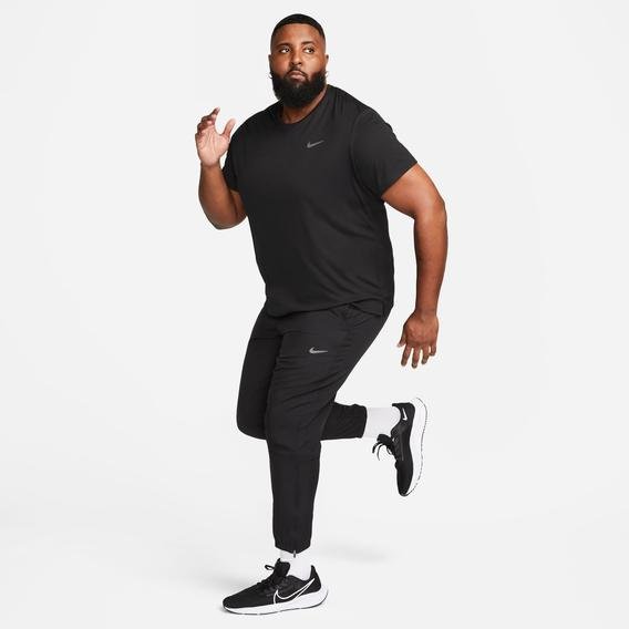 Nike Dri-Fit Miler Erkek Siyah Koşu T-Shirt