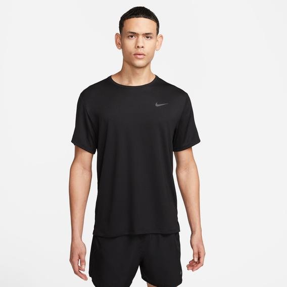 Nike Dri-Fit Miler Erkek Siyah Koşu T-Shirt