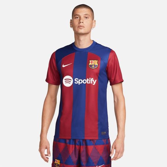 Nike Barcelona 2023/24 Stadium Home Erkek Mavi Futbol Forması