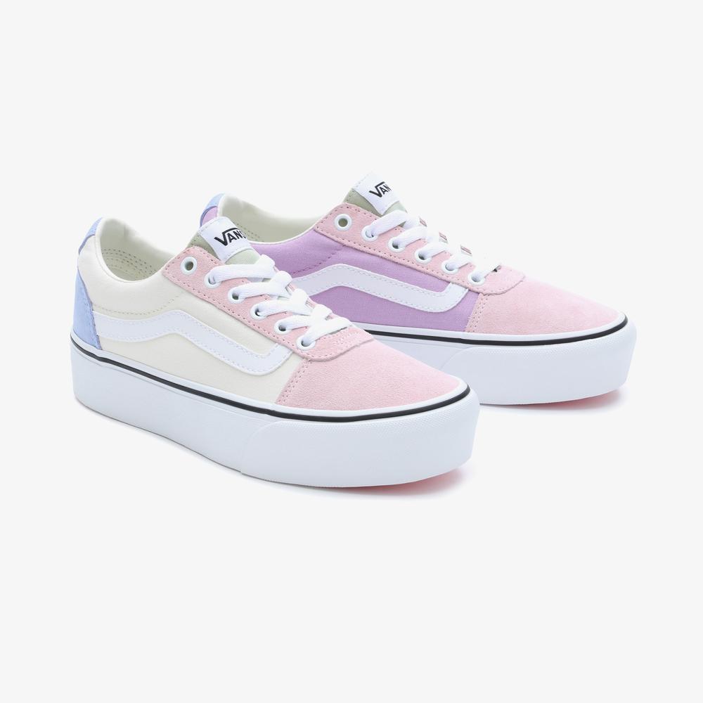 Vans Ward Platform Kadın Krem Sneaker