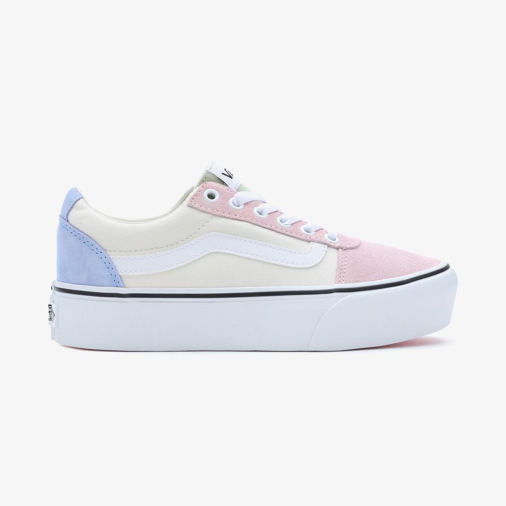 Vans Ward Platform Kadın Krem Sneaker