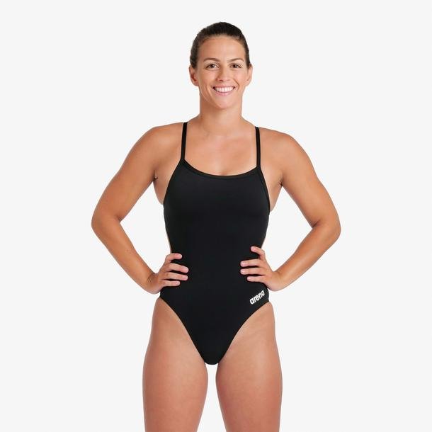 Arena Team Swimsuit Kadın Siyah  Yüzücü Mayosu