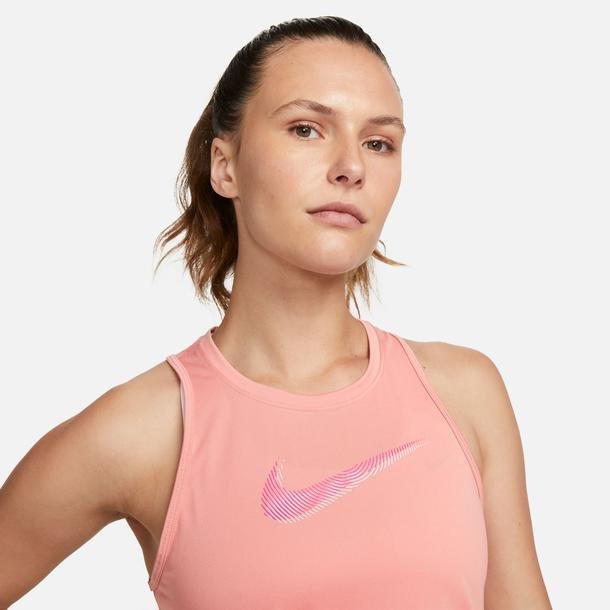 Nike Dri-Fit Swoosh Kadın Pembe Koşu T-Shirt