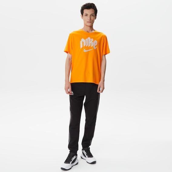 Nike Dri-Fit Run Miler Erkek Turuncu Koşu T-Shirt