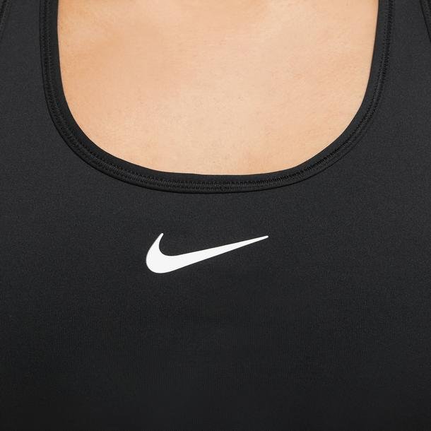 Nike Swoosh Medium Support Kadın Siyah Antrenman Bra