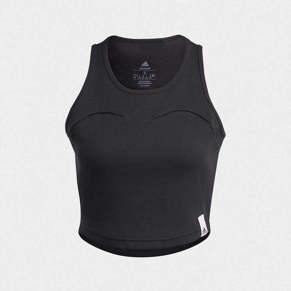 adidas Lng Rib Kadın Siyah Crop