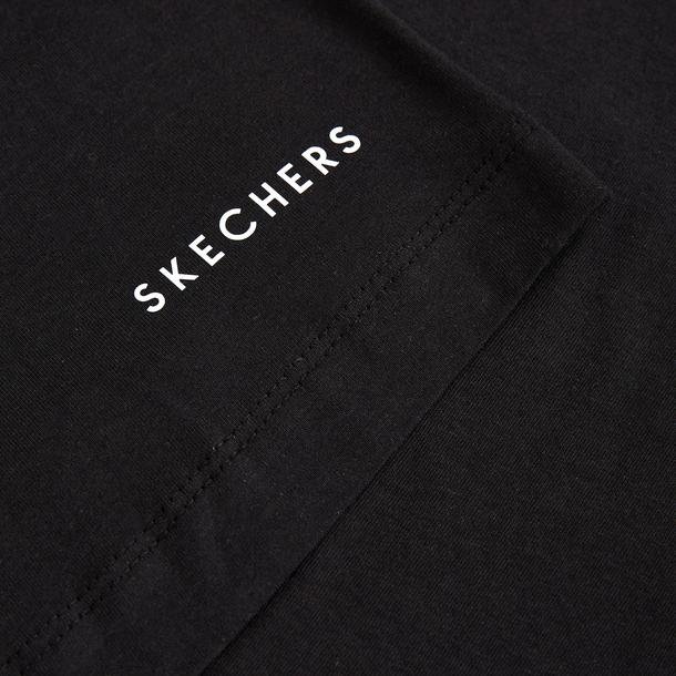 Skechers W Graphic Tee Crew Neck Kadın Siyah T-Shirt