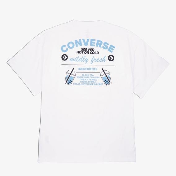 Converse Tea Graphic Loose Fit Erkek Beyaz T-Shirt