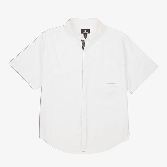 Converse Basic Woven Sleeve Erkek Beyaz Gömlek