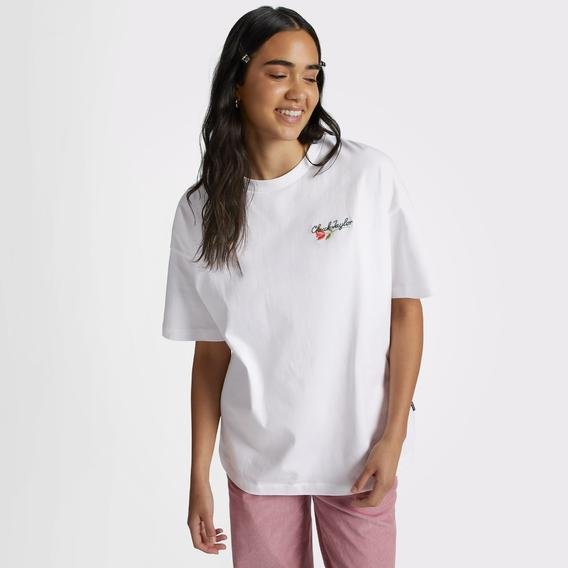 Converse Oversized Mountain Valley Kadın Beyaz T-Shirt