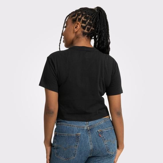 Converse Retro Chuck Taylor Cropped Kadın Siyah T-Shirt