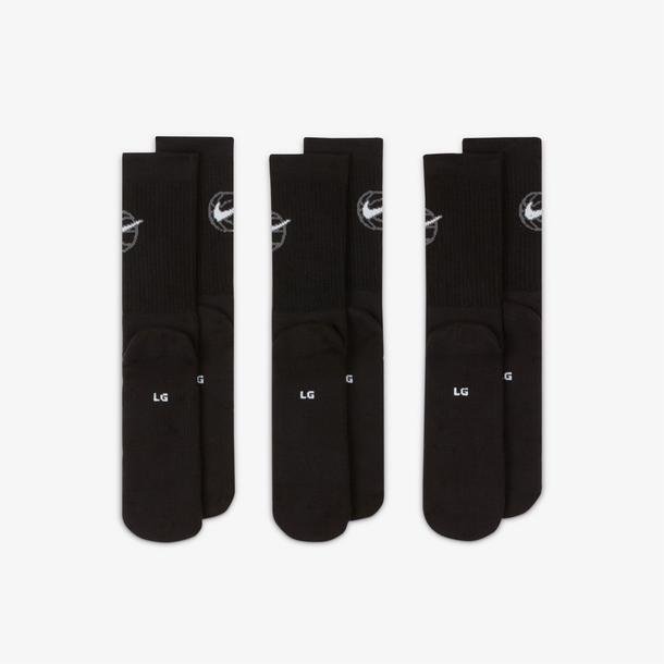 Nike Everyday Crew Unisex Siyah Basketbol Çorabı